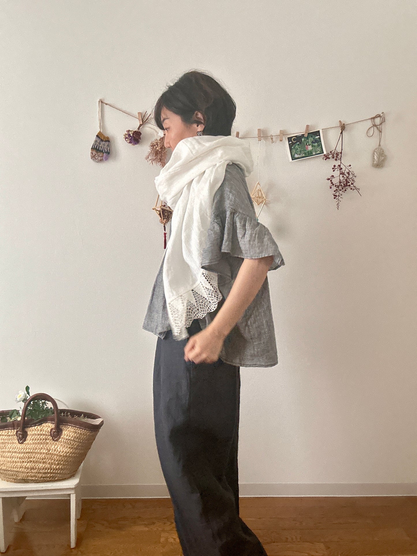 【パンツ】楽なのに上品なリネンツータックパンツ【インディゴNavy】/日本
